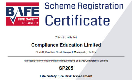 Module Certificate Bafe Compliance Education welcomes fire risk assessor crackdown - Compliance ...